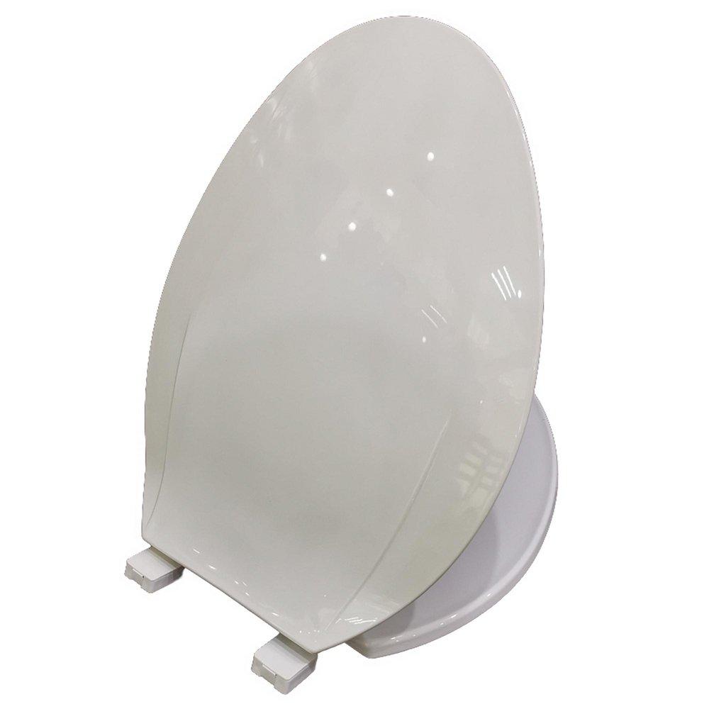 Jones Stephens White Plastic Elongated Closed Front Toilet Seat 