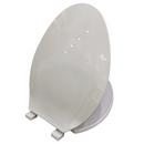 Jones Stephens White Plastic Elongated Closed Front Toilet Seat 