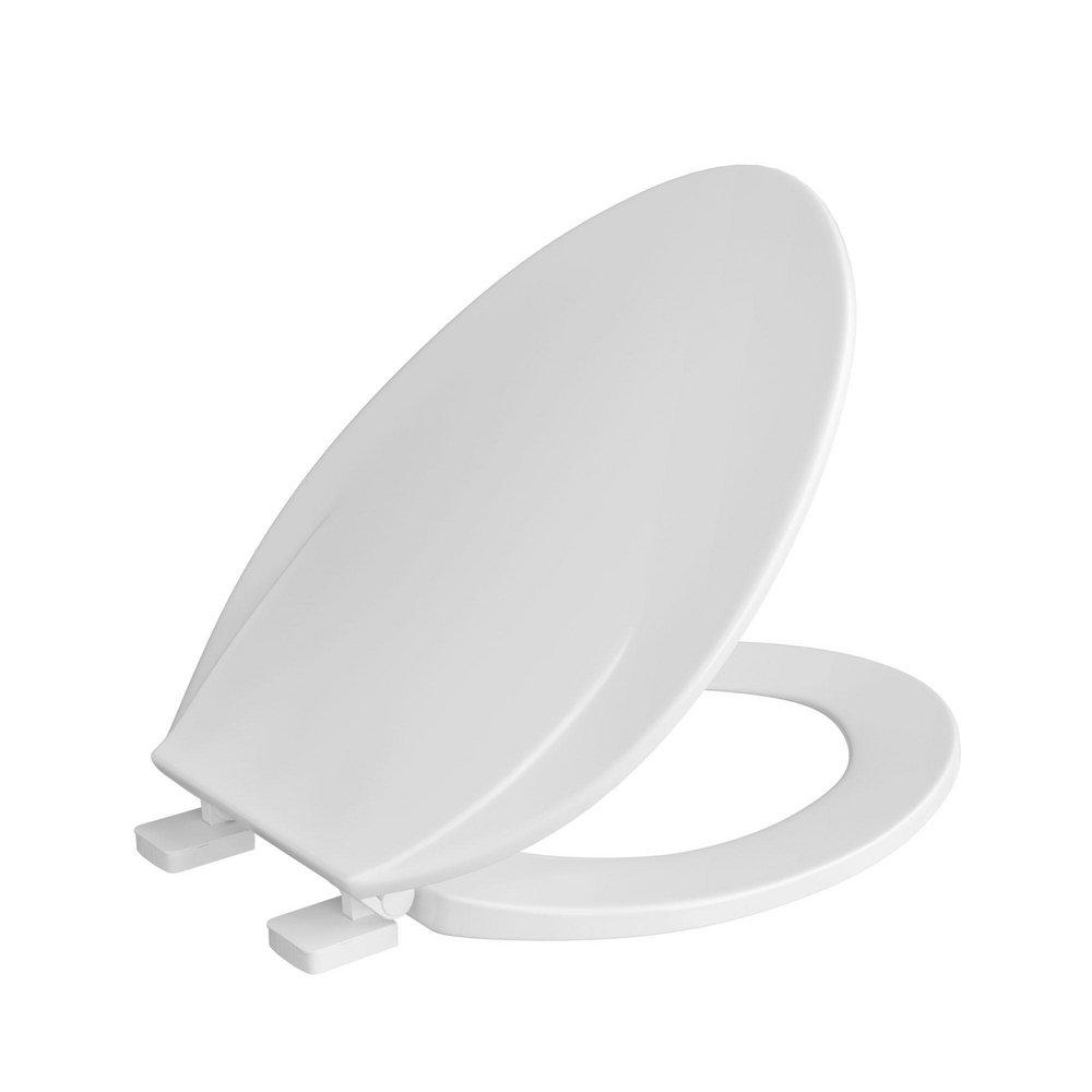 Jones Stephens White Plastic Elongated Closed Front Toilet Seat 