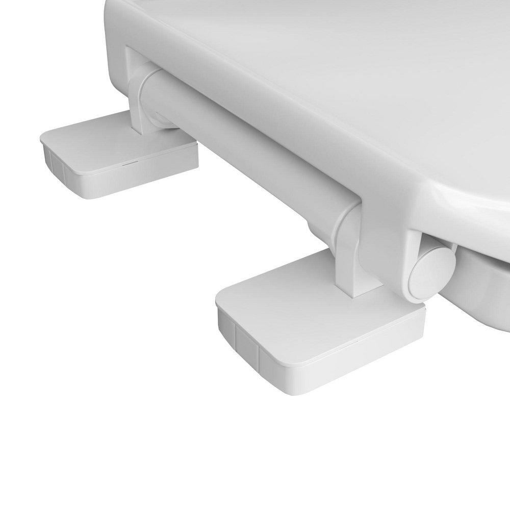 Jones Stephens White Plastic Elongated Closed Front Toilet Seat 