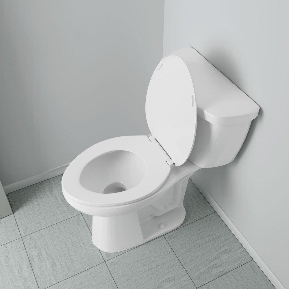 Jones Stephens White Plastic Elongated Closed Front Toilet Seat 