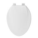 Jones Stephens White Plastic Elongated Closed Front Toilet Seat 