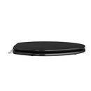 Elongated Wood Closed Front Toilet Seat in Black 