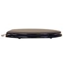Elongated Wood Closed Front Toilet Seat in Black 