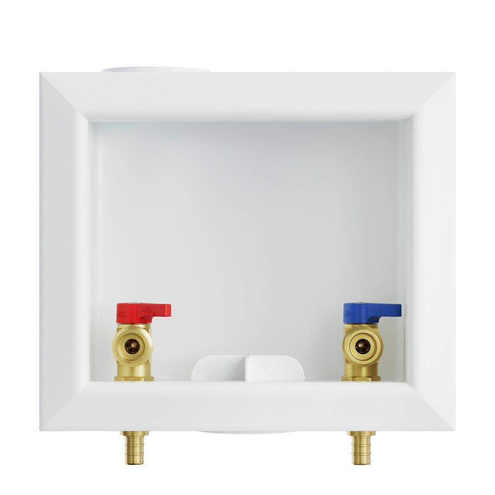 Jones Stephens White 3-17/25 x 7-11/100 x 7-83/100 in. Washing Machine Supply Box 