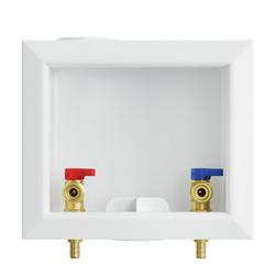 Quarter Turn Valve 1/2 in. PEX Washing Machine Supply Box, Center Outlet