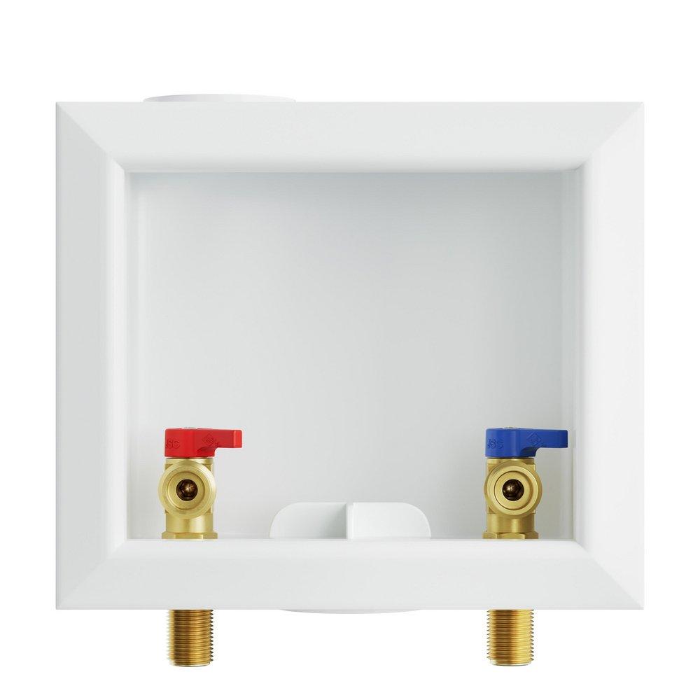 Jones Stephens White 3-17/25 x 7-11/100 x 7-83/100 in. Washing Machine Supply Box 