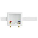 Jones Stephens White Quarter Turn Valve 1/2 in. Washing Machine Supply Box, Center Outlet 