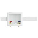 Jones Stephens White Quarter Turn Valve 1/2 in. Washing Machine Supply Box, Center Outlet 
