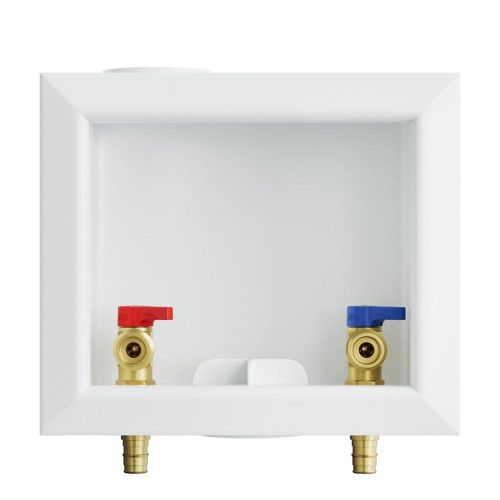 Jones Stephens White 1/2 in. Wirsbo PEX Center Outlet Washing Machine Box 