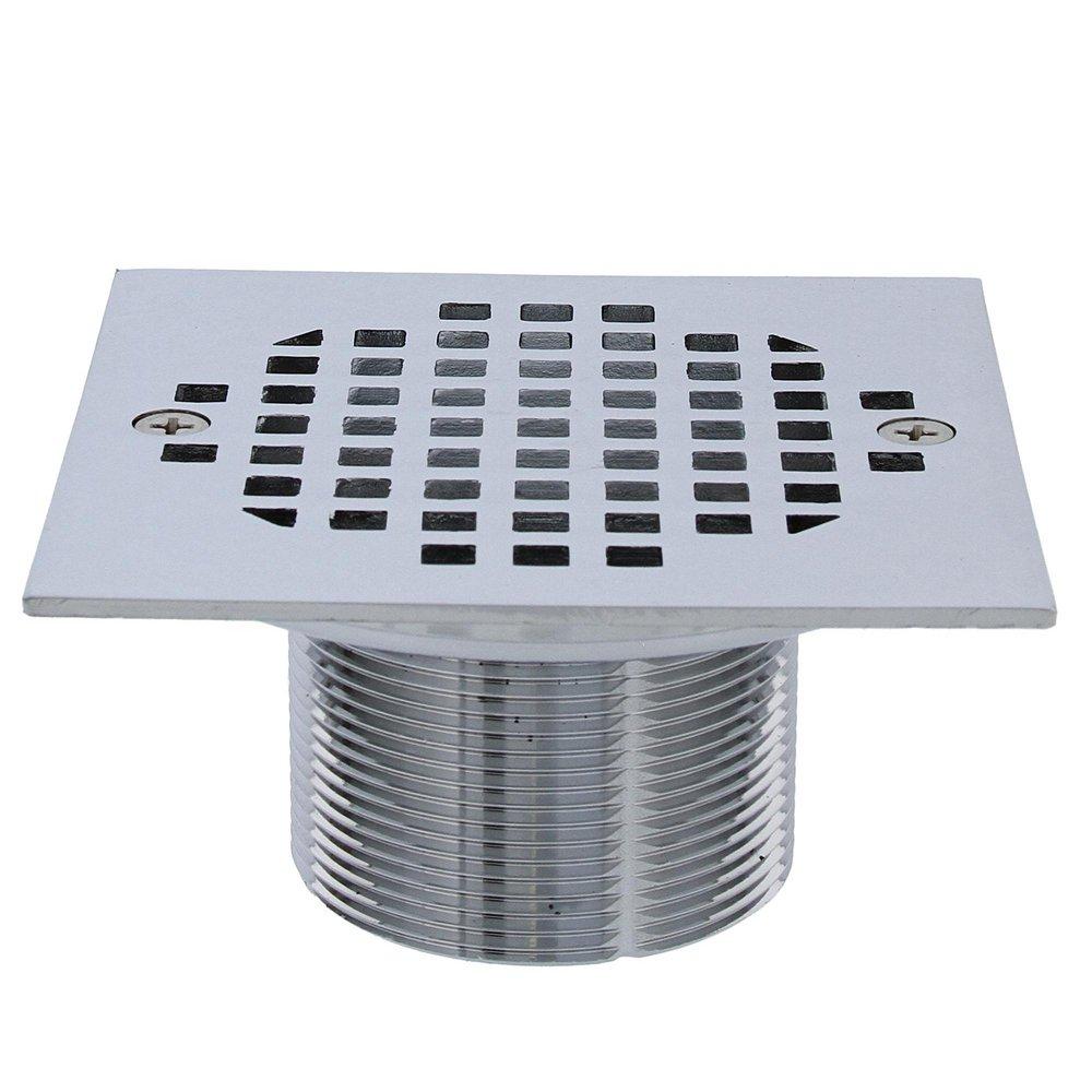 2 in. Chrome Plated Brass Spud with 4-1/4 in. Chrome Plated Square Strainer 
