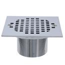 2 in. Chrome Plated Brass Spud with 4-1/4 in. Chrome Plated Square Strainer 