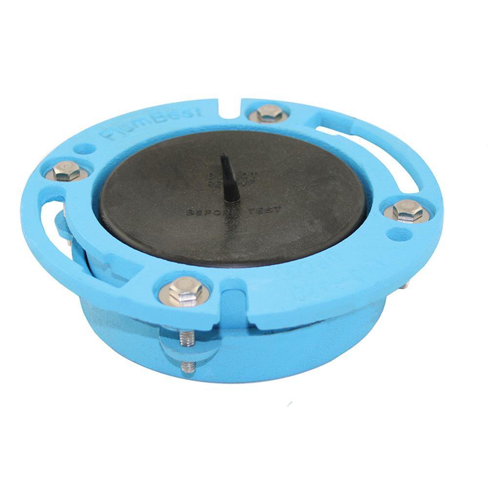4 in. x 2 in. No Caulk Closet Flange with Test Cap image number 0