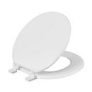Round Closed Front Toilet Seat with Cover in White