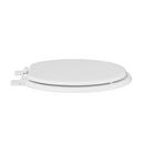 Jones Stephens White Round Closed Front Toilet Seat with Cover 