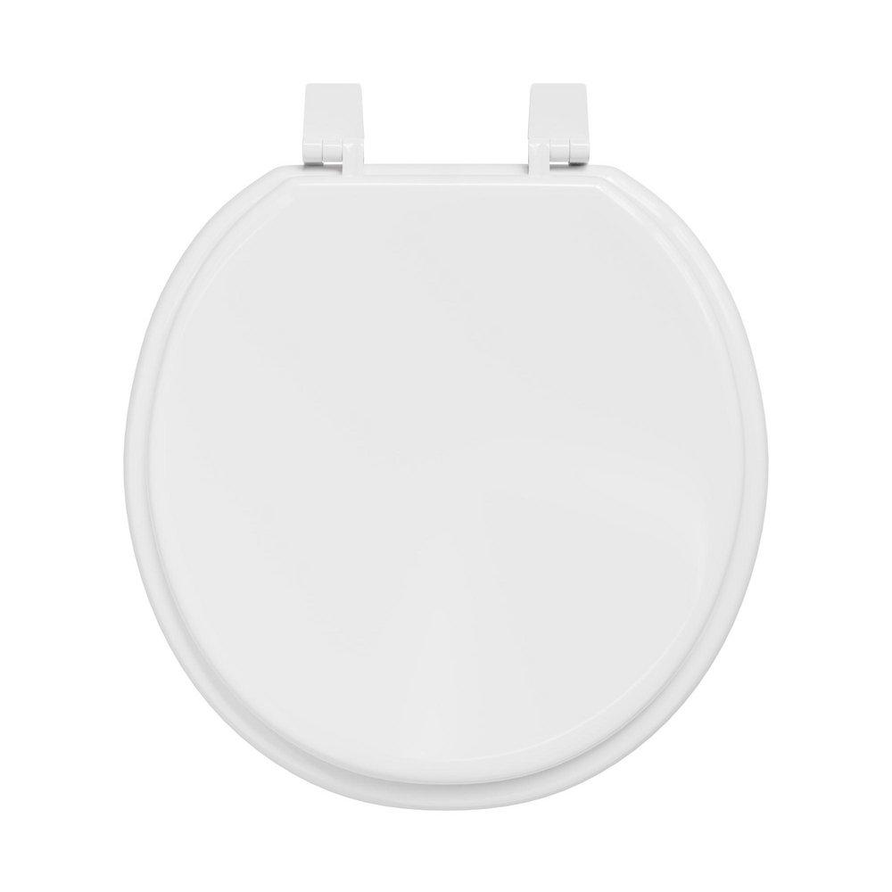 Jones Stephens White Round Closed Front Toilet Seat with Cover 