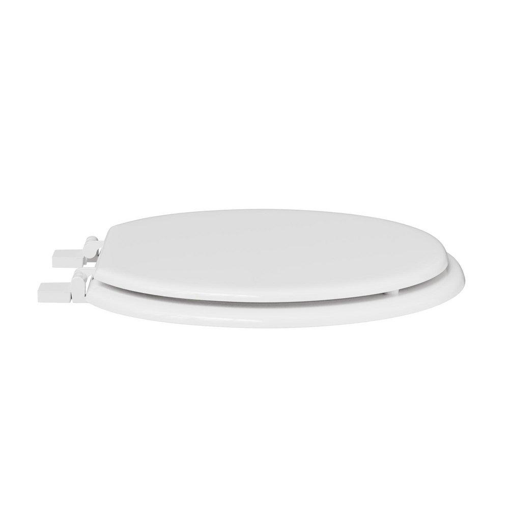 Jones Stephens White Round Closed Front Toilet Seat with Cover 