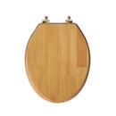 Elongated Closed-Front Toilet Seat and Lid in Natural Oak Wood with Piano Finish image number 1
