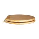 Elongated Closed-Front Toilet Seat and Lid in Natural Oak Wood with Piano Finish 