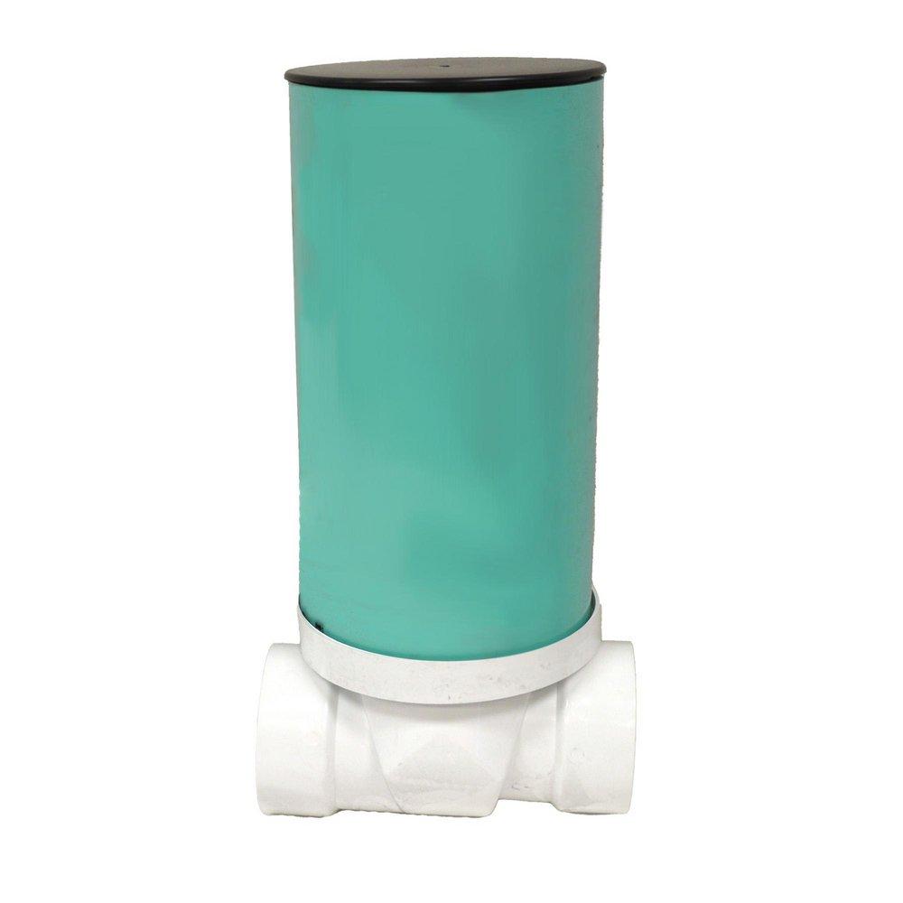 4 in. PVC Backwater Valve with Sleeve and Plastic Lid 