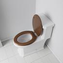 Elongated Closed-Front Toilet Seat and Lid in Natural Oak Wood with Piano Finish 