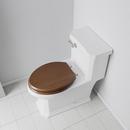 Elongated Closed-Front Toilet Seat and Lid in Natural Oak Wood with Piano Finish 