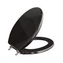 Elongated Closed Front Wood Toilet Seat with Cover in Walnut Piano Finish image number 1
