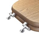 Round Closed-Front Toilet Seat and Lid in Oak Wood 