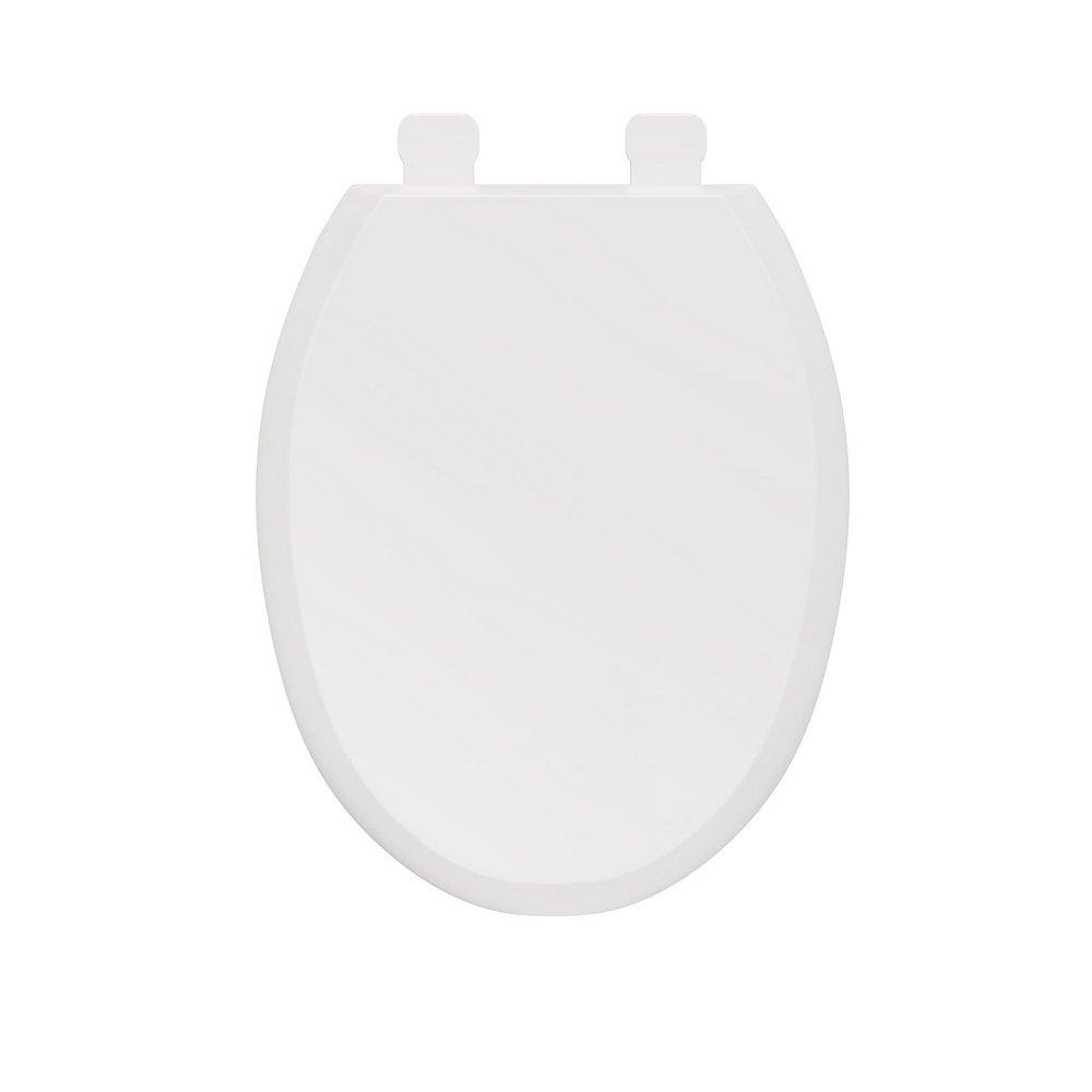 Elongated Closed Front Toilet Seat with Cover in White 