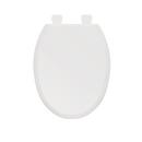 Elongated Closed Front Toilet Seat with Cover in White 