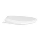 Elongated Open Front Toilet Seat with Cover in White 