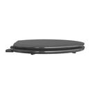 Elongated Closed-Front Toilet Seat and Lid in Black Wood 
