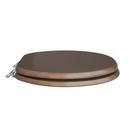 Round Closed-Front Toilet Seat and Lid in Natural Oak with Piano Finish 