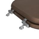 Round Closed-Front Toilet Seat and Lid in Natural Oak with Piano Finish 