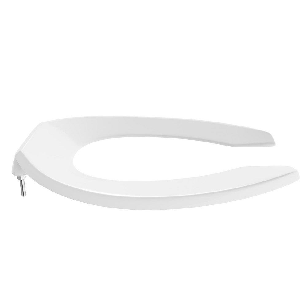 Elongated Open Front Toilet Seat without Cover in White 
