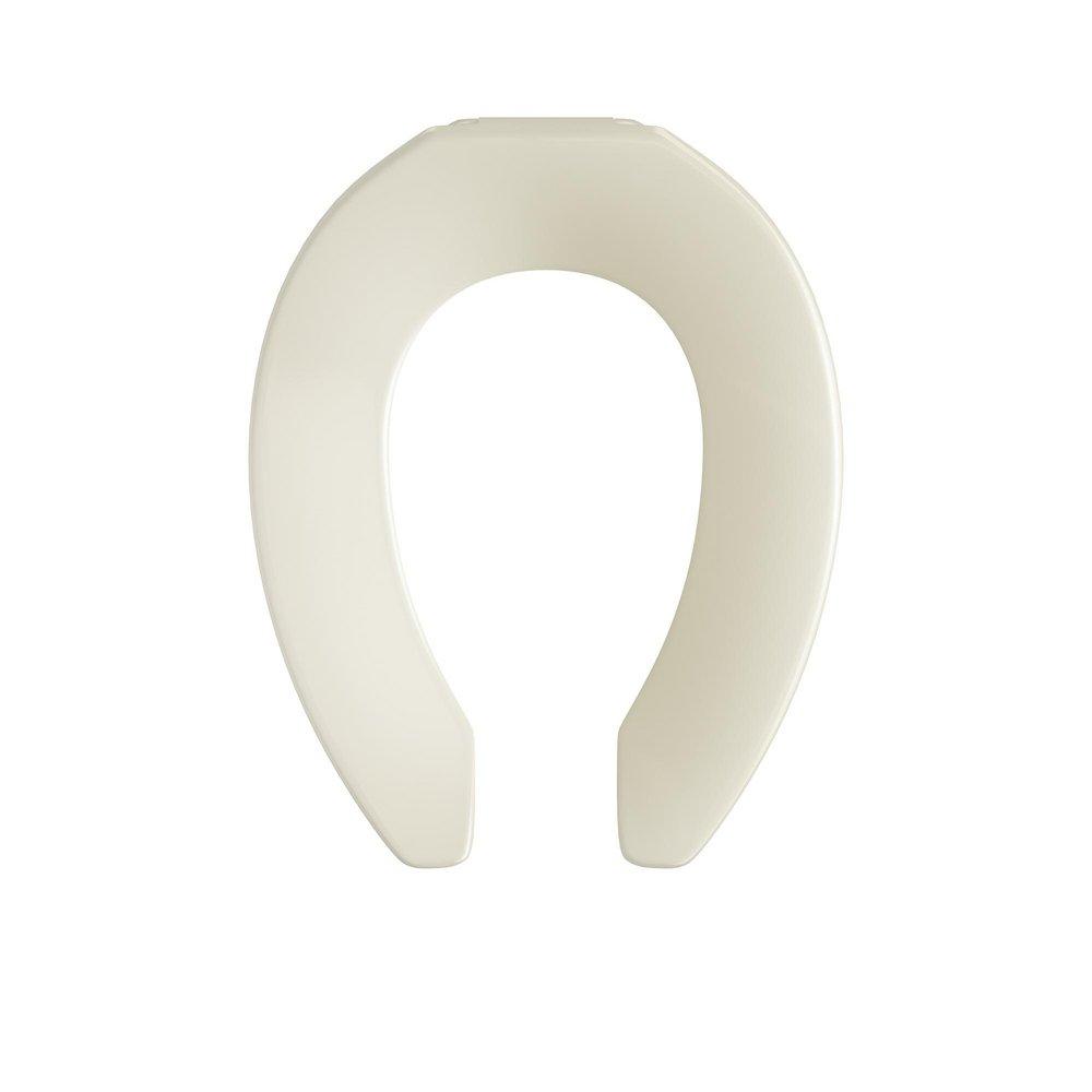 Elongated Open Front Toilet Seat Less Cover in Bone 