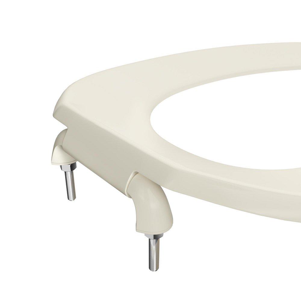 Elongated Open Front Toilet Seat Less Cover in Bone 