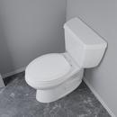 Jones Stephens White Elongated Closed Front with Cover Toilet 