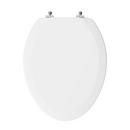 Jones Stephens White Elongated Closed Front with Cover Toilet 