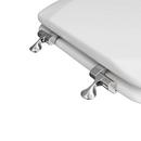 Jones Stephens White Elongated Closed Front with Cover Toilet 