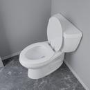 Jones Stephens White Elongated Closed Front with Cover Toilet 
