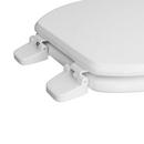 Jones Stephens White Round Closed Front with Cover Toilet Seat 