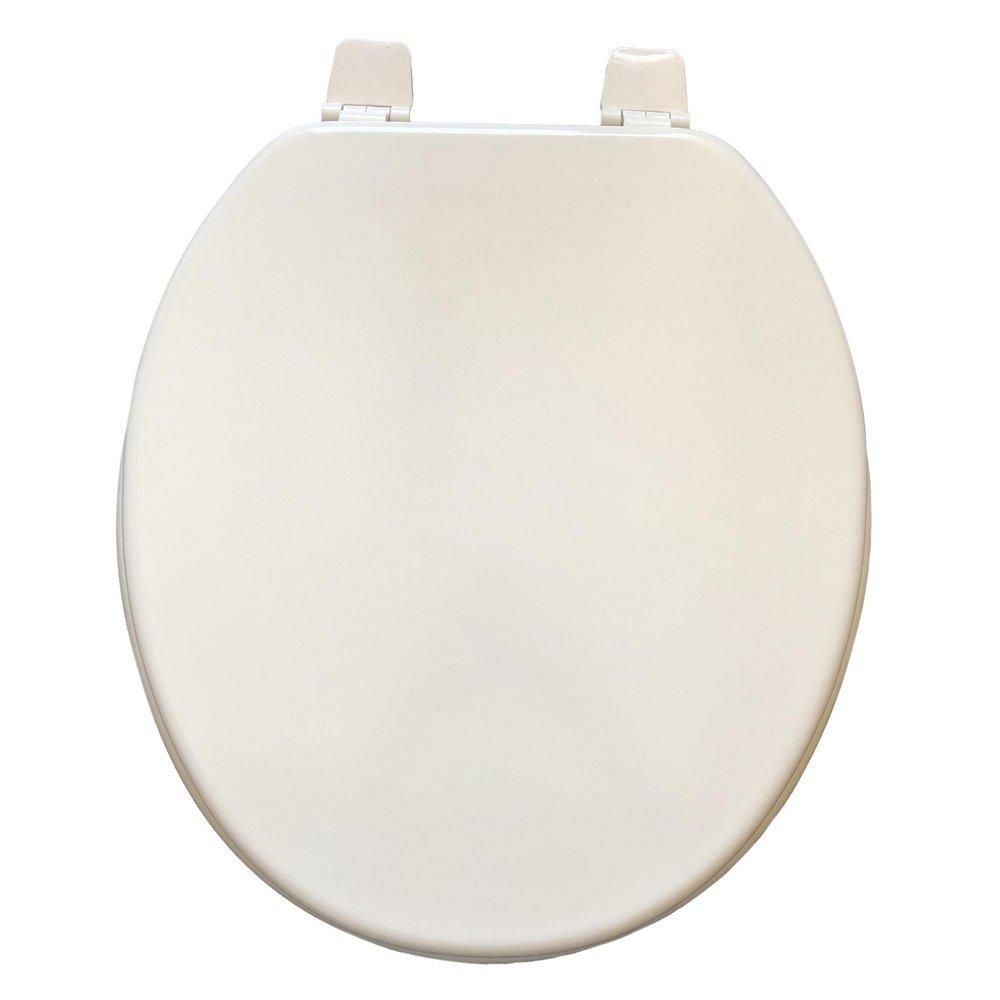 Jones Stephens White Round Closed Front with Cover Toilet Seat 