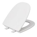 Molded Wood Seat, White, Elongated Closed Square Front with Cover 