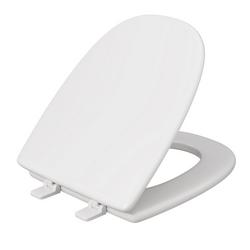 Elongated Square Closed Front Wood Toilet Seat with Cover