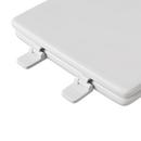 Elongated Square Closed Front Wood Toilet Seat with Cover 