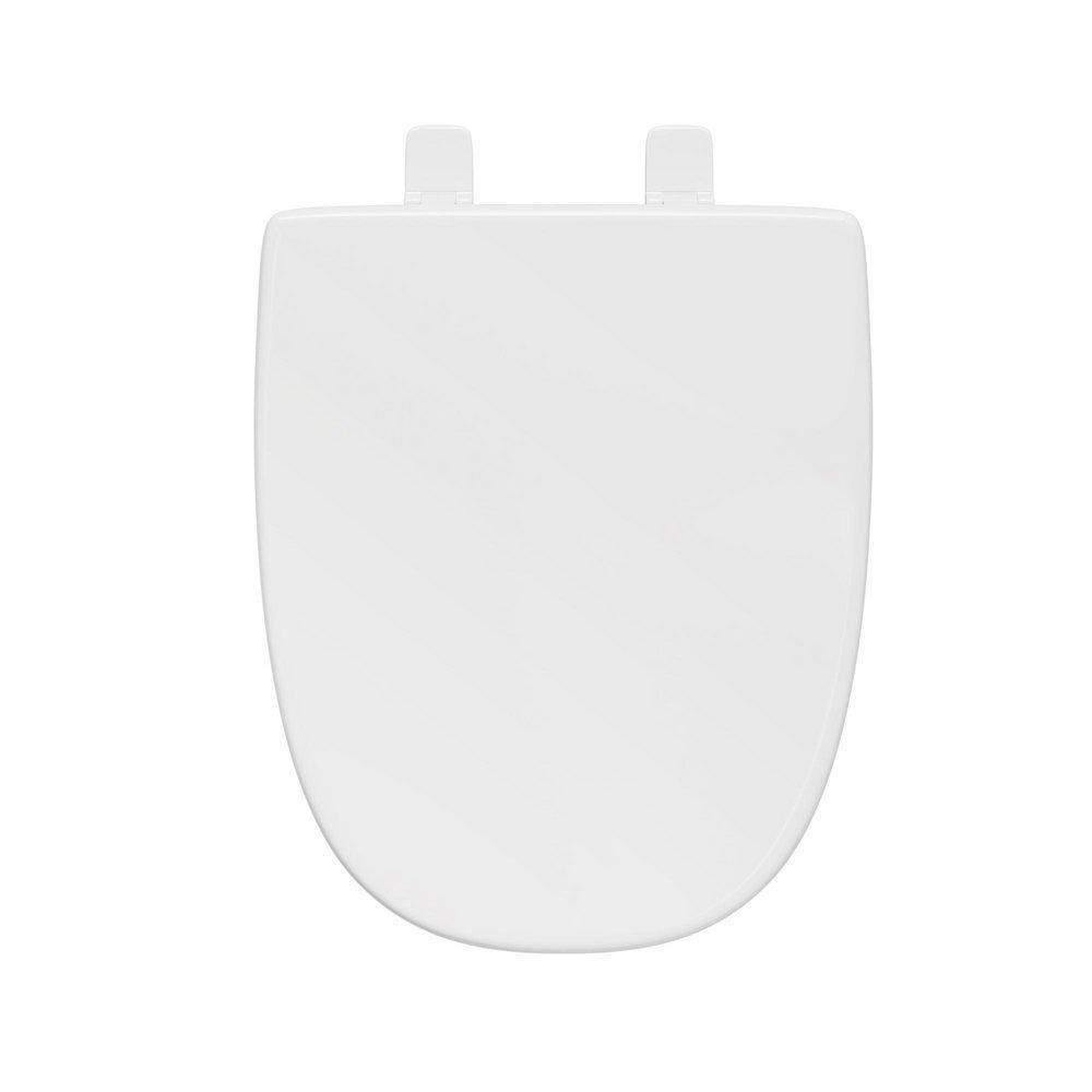 Elongated Square Closed Front Wood Toilet Seat with Cover 