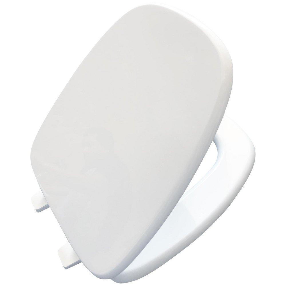 Elongated Square Closed Front Wood Toilet Seat with Cover 