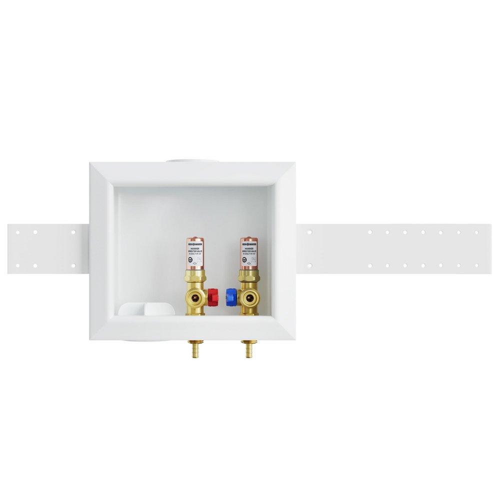 Jones Stephens White 7-11/100 x 3-17/25 x 7-83/100 in. Washing Machine Supply Box 