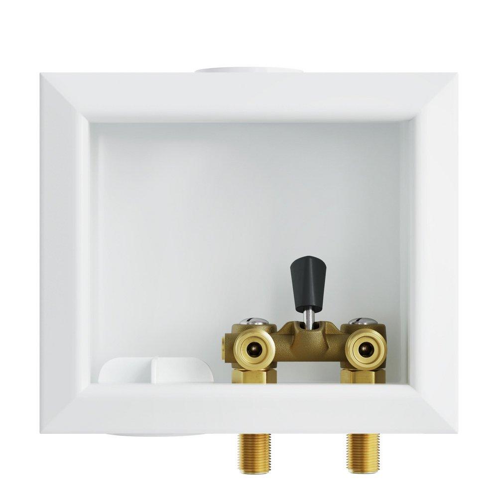 Jones Stephens White 7-11/100 x 3-17/25 x 7-83/100 in. Washing Machine Supply Box 